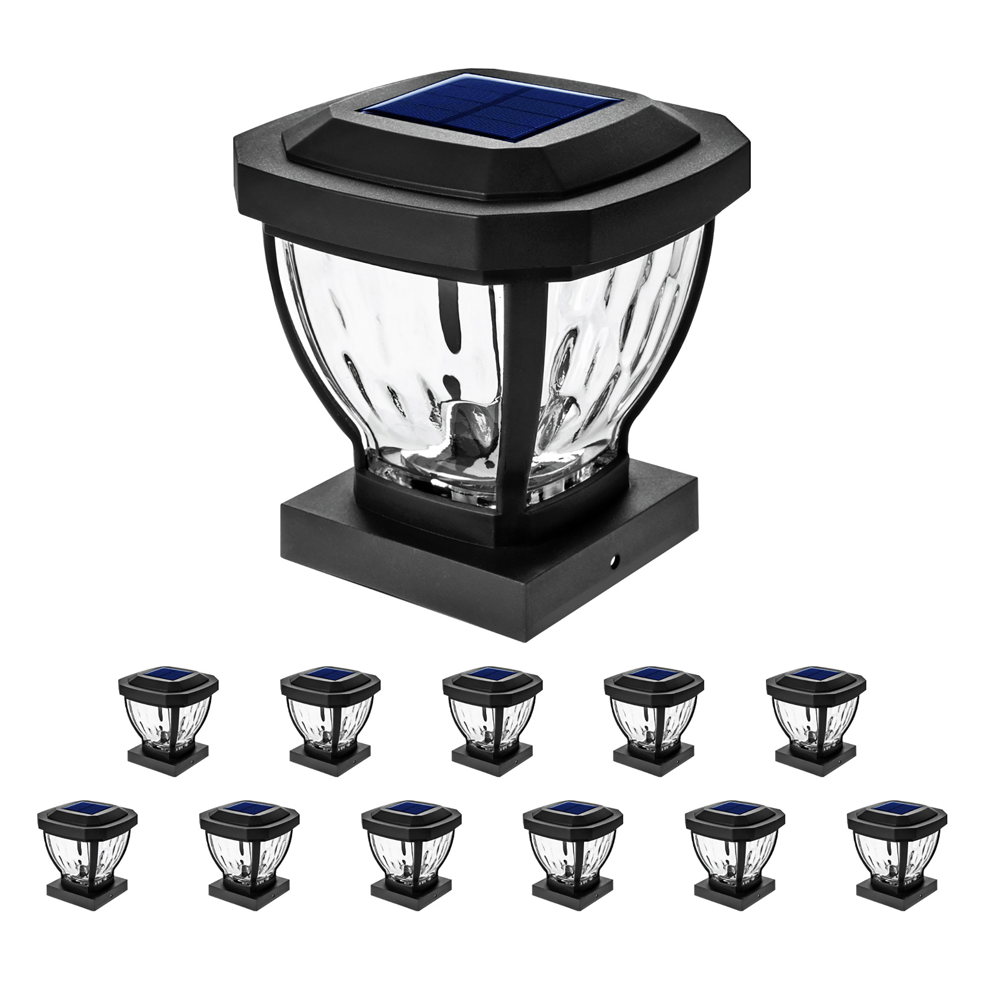 Home Zone Security, Decorative LED Solar Post Cap Lights, Included (qty.) 12 Model# ELI1582V